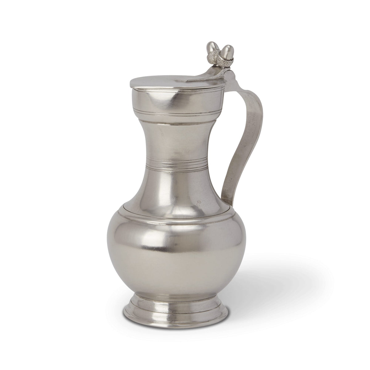 Match Pewter Pitcher with Acorn Lid, alternate view
