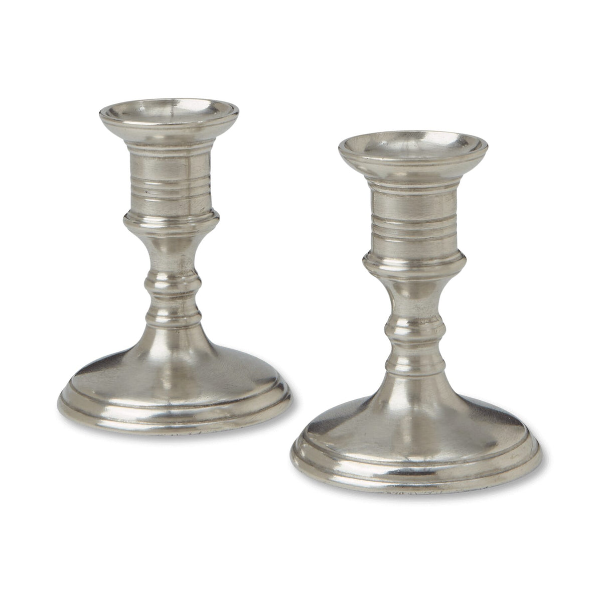 Match Pewter Prato Candlesticks Small, Pair Candlestick Holder, alternate view