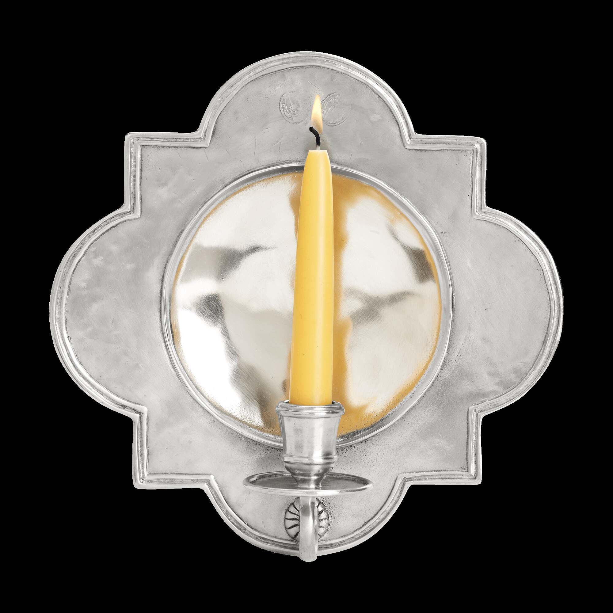 Match Pewter Quatrefoil Wall Sconce