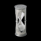 Match Pewter Round Hourglass, X-Small Desk & Shelf Clock