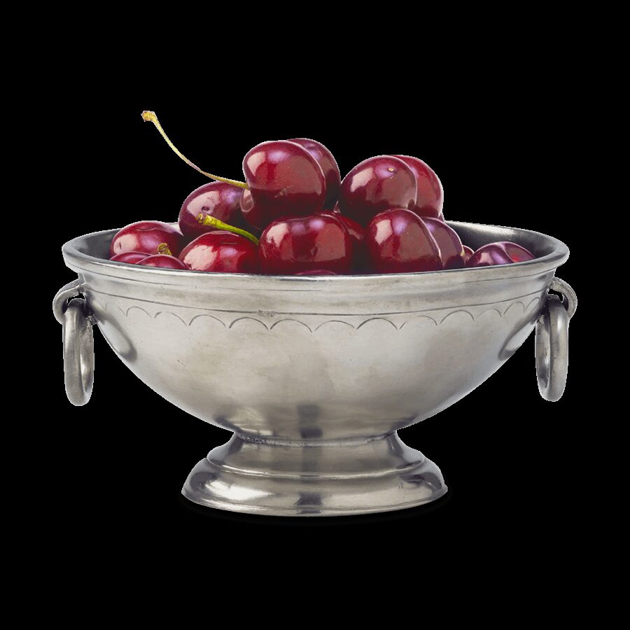 Match Pewter Small Footed Bowl with Rings