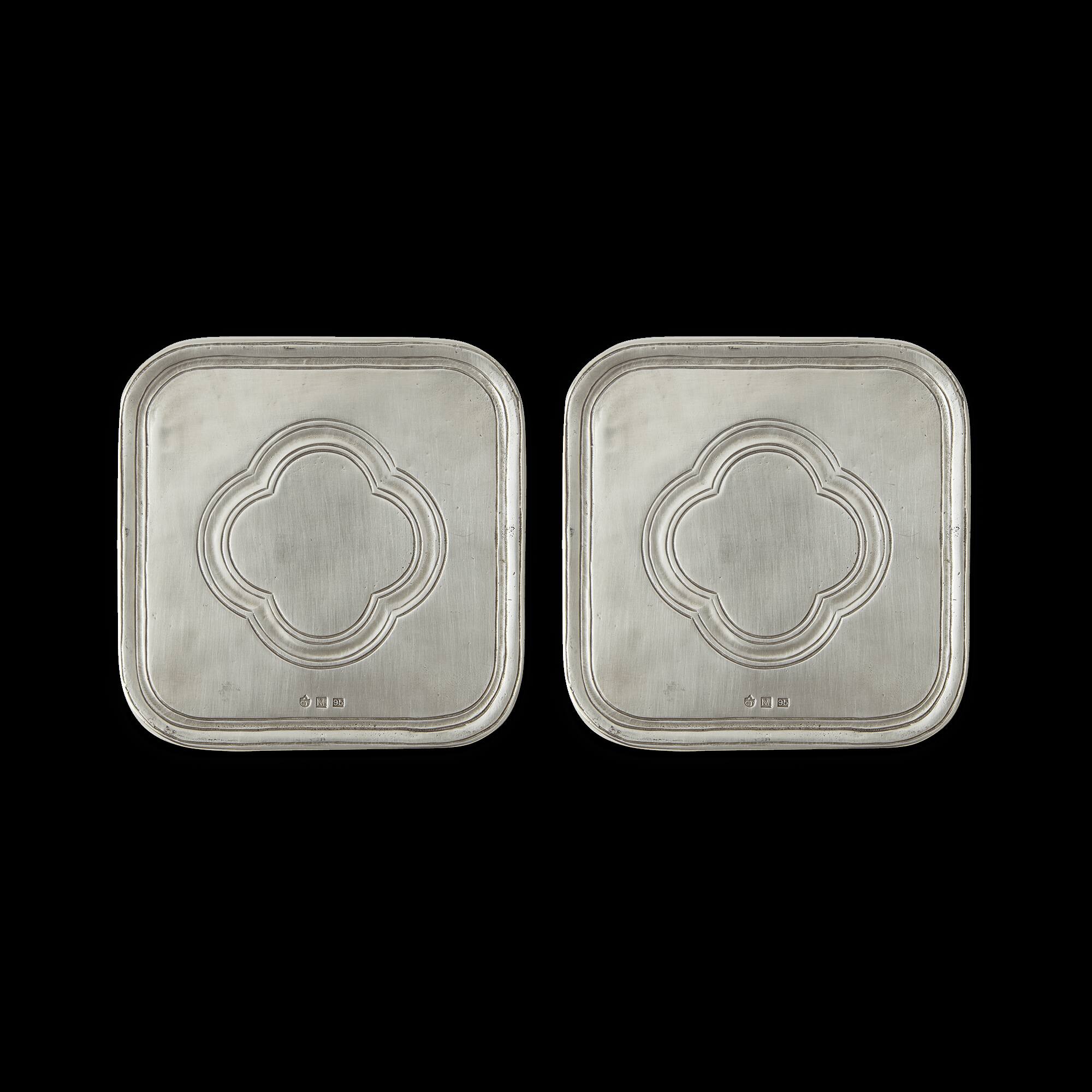 Match Pewter Square Coaster, Pair