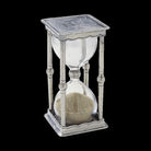 Match Pewter Square Hourglass Desk & Shelf Clock