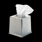 Match Pewter Tissue Box, Square Facial Tissue Holder