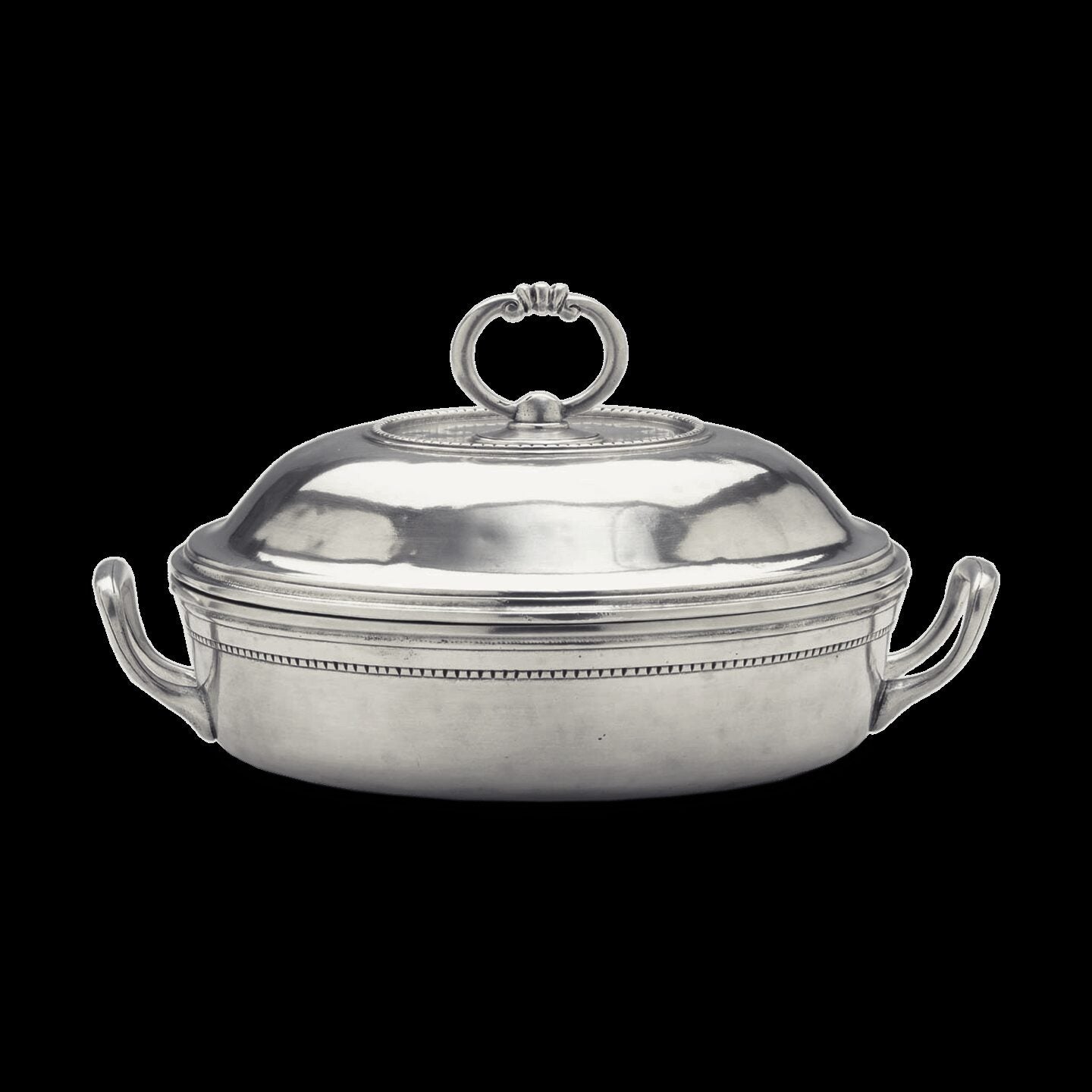 Match Pewter Toscana Round Pyrex Casserole Dish with Lid — Complete Set