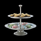 Match Pewter Toscana Two-Tier Centerpiece Centerpiece Serving Bowl