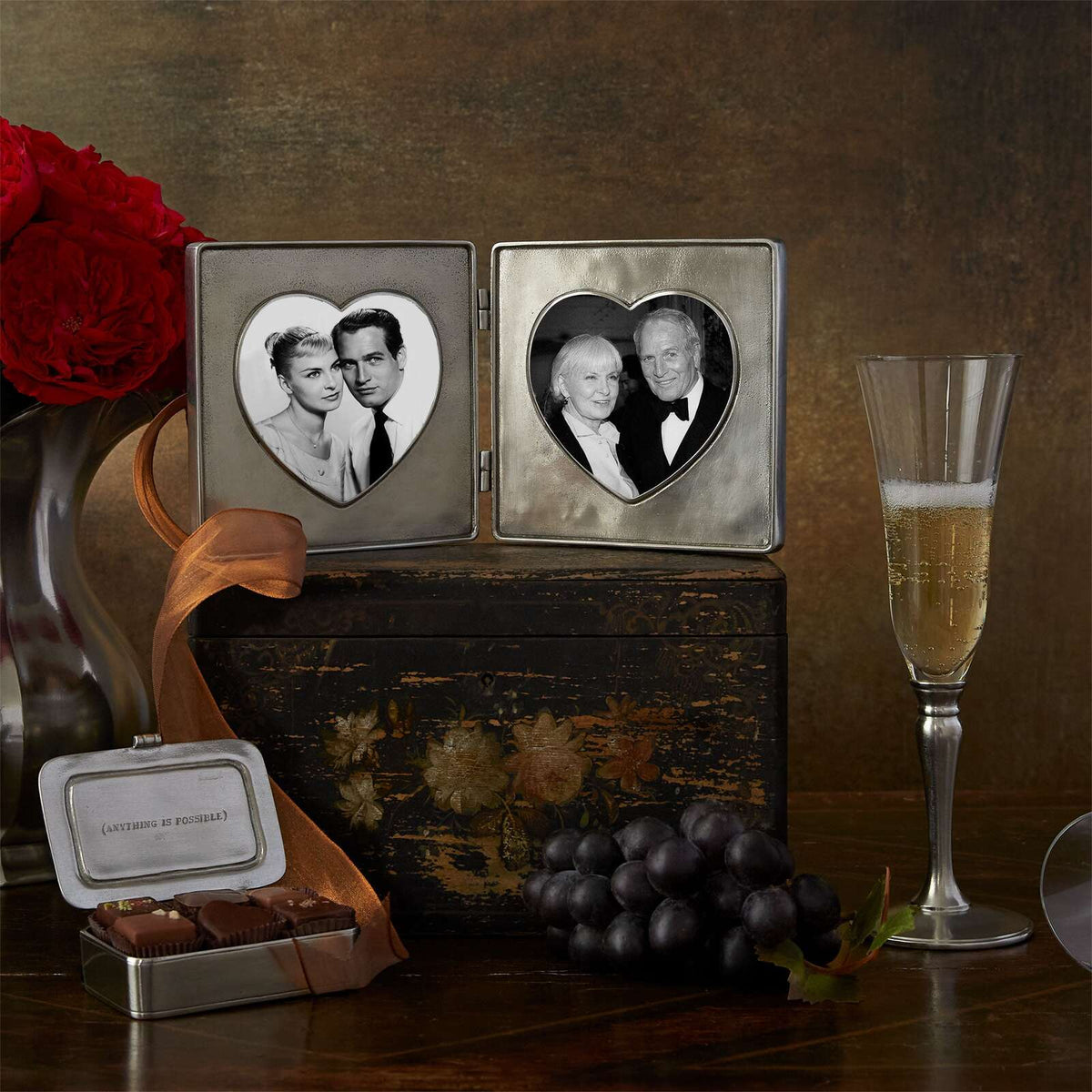 Match Pewter Two Hearts Frame, alternate view
