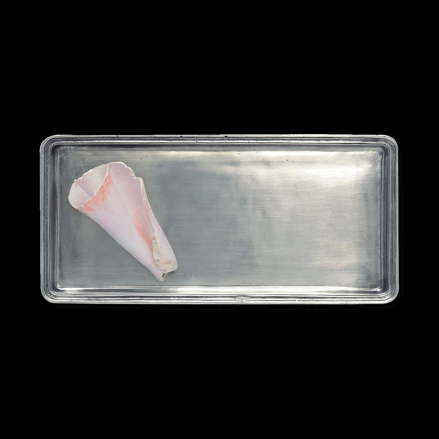 Match Pewter Vanity Tray — Tray with Leather Insert