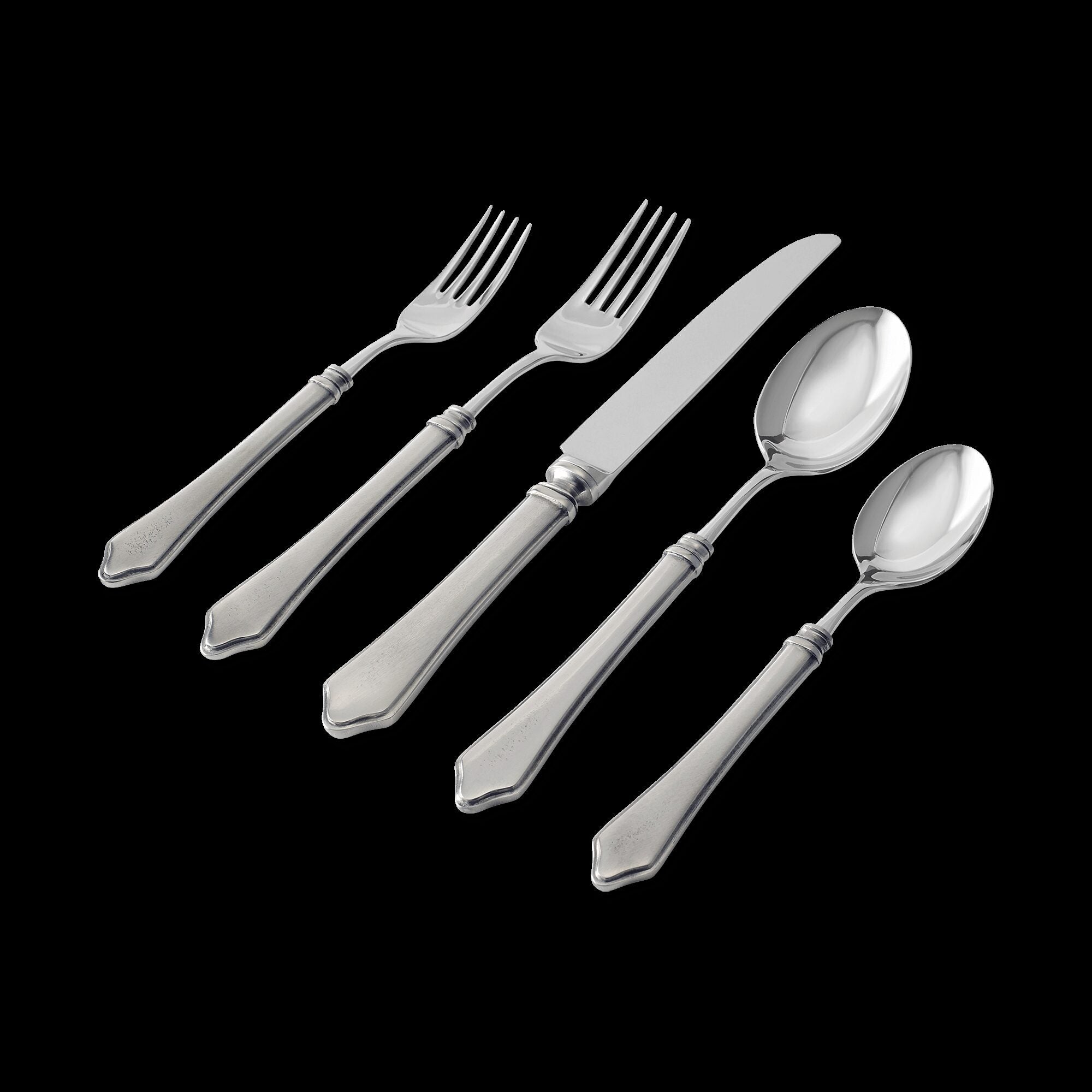 Match Pewter Violetta Placesetting — 6Pc
