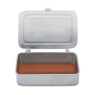 Match Pewter “XOXO” Box — Small, Brown Leather Insert