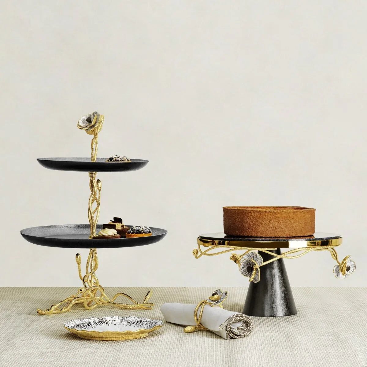Michael Aram Anemone 2-Tier Etagere Cake Stand, alternate view