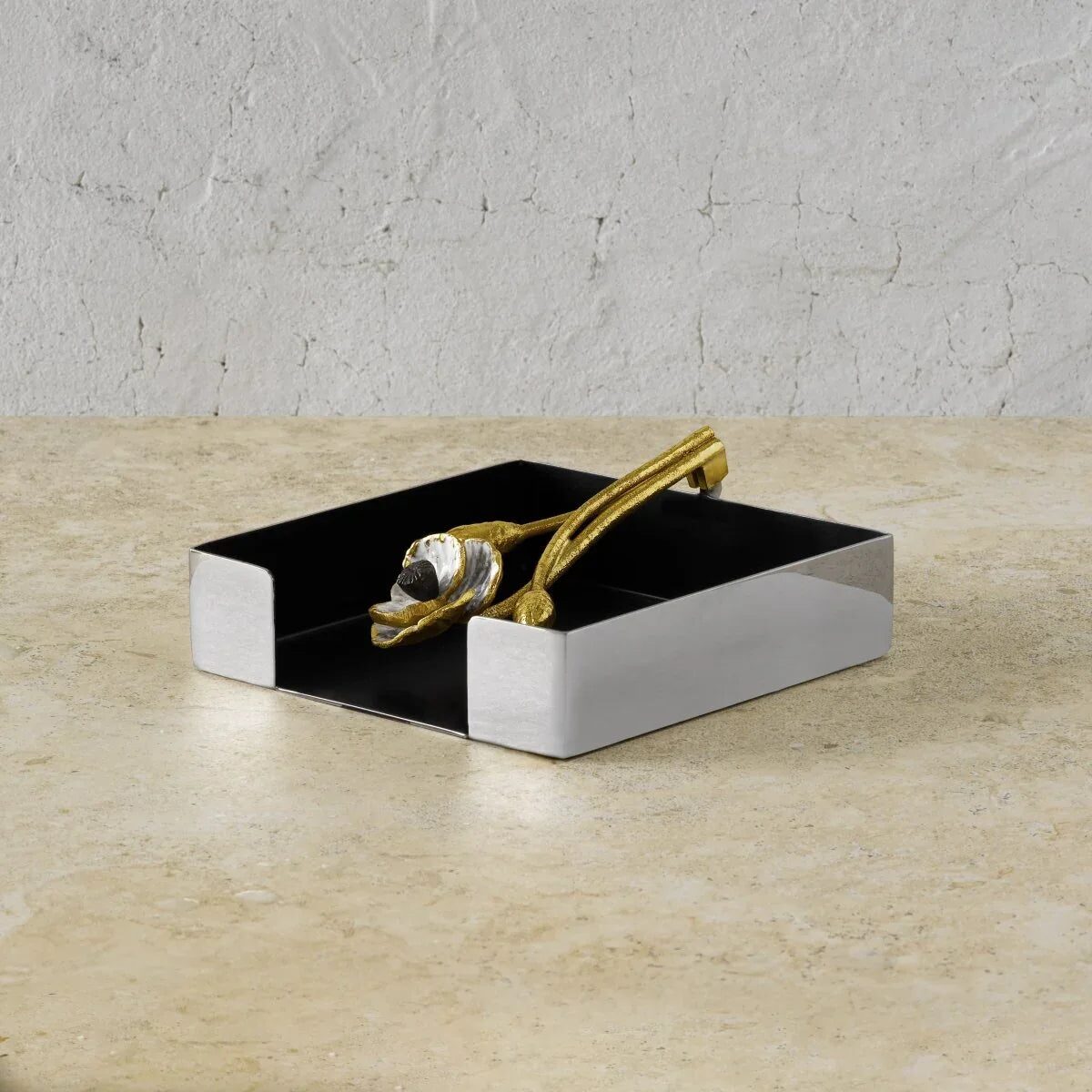 Michael Aram Anemone Cocktail Napkin Holder Commercial Paper Napkin Dispenser, alternate view
