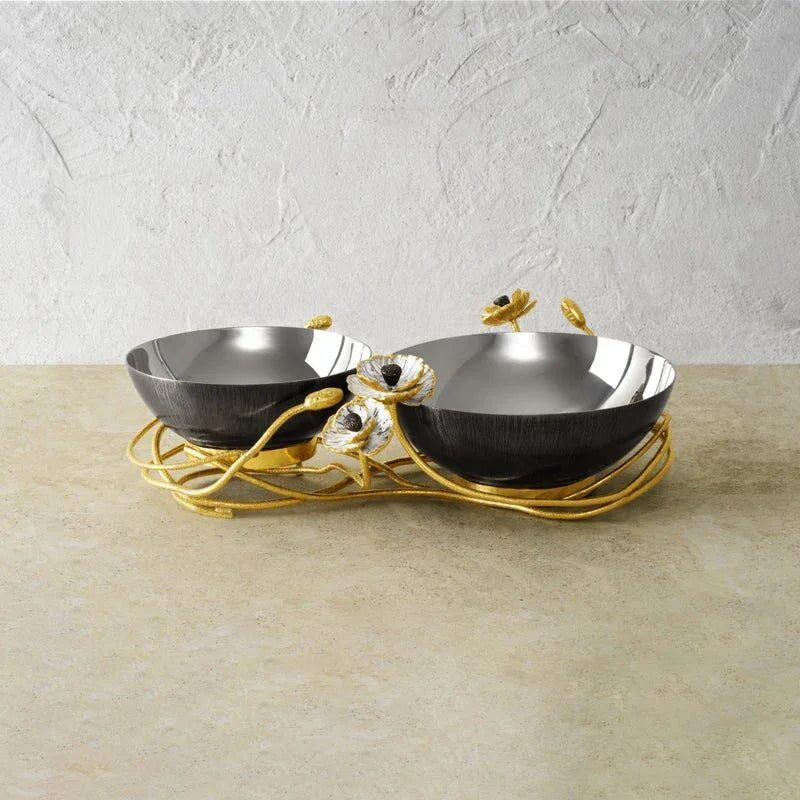 Michael Aram Anemone Double Dish Serving Bowl, alternate view