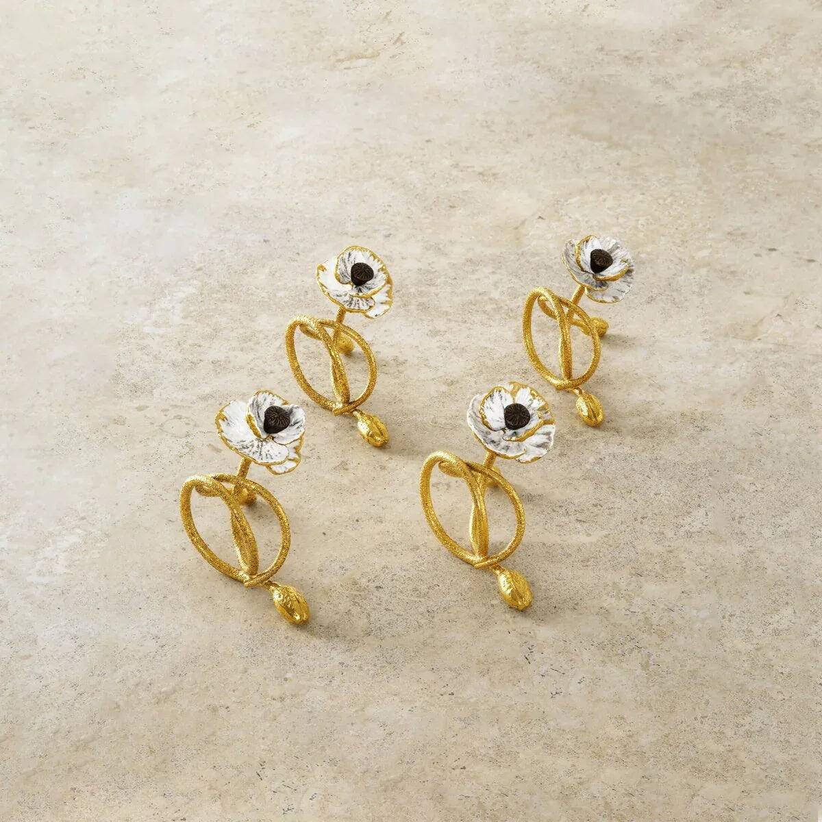 Michael Aram Anemone Napkin Ring Set, alternate view