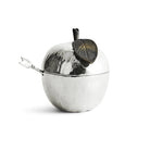 Michael Aram Apple Honey Pot with Spoon Nickelplate, alternate view