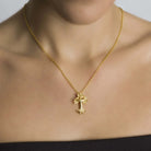 Michael Aram Armenian Tree of Life 25mm Cross Pendant Necklace with Diamonds, alternate view