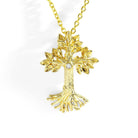 Michael Aram Armenian Tree of Life 25mm Cross Pendant Necklace with Diamonds, alternate view