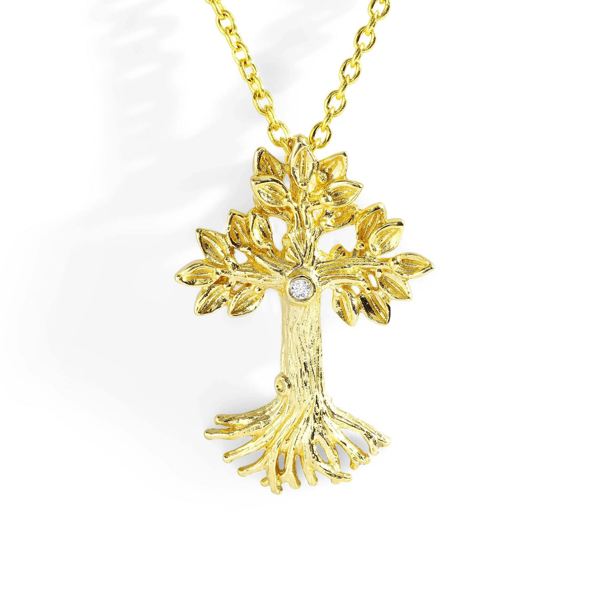 Michael Aram Armenian Tree of Life 25mm Cross Pendant Necklace with Diamonds, alternate view