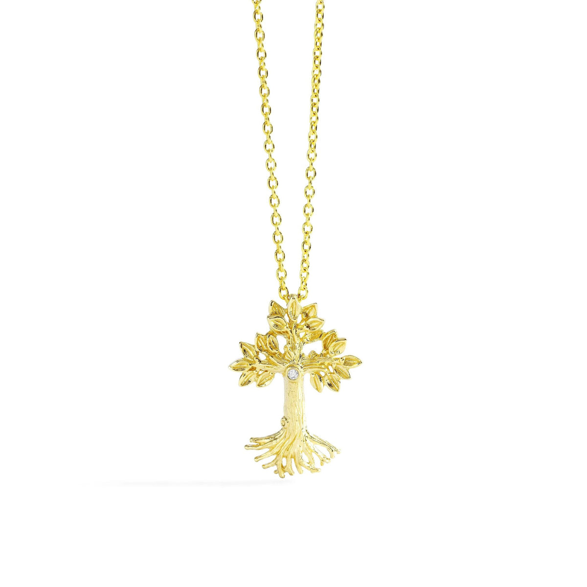 Michael Aram Armenian Tree of Life 25mm Cross Pendant Necklace with Diamonds, alternate view