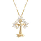Michael Aram Armenian Tree of Life 33mm Cross Pendant Necklace with Diamonds, alternate view