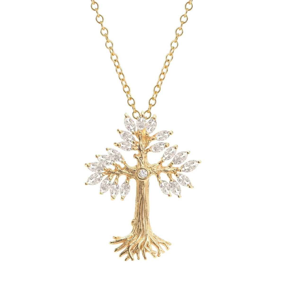 Michael Aram Armenian Tree of Life 33mm Cross Pendant Necklace with Diamonds, alternate view