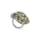 Michael Aram Botanical Leaf 31mm Ring with Peridot and Diamonds — 8