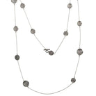 Michael Aram Botanical Leaf 36" Station Necklace with Black Diamonds
