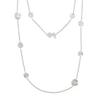 Michael Aram Botanical Leaf 36" Station Necklace with Diamonds - Black Rhodium
