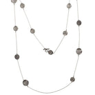Michael Aram Botanical Leaf 42" Station Necklace with Black Diamonds