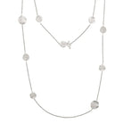 Michael Aram Botanical Leaf 42" Station Necklace with Diamonds - Black Rhodium