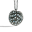Michael Aram Botanical Leaf 53mm Necklace with Blue Topaz and Diamonds, alternate view
