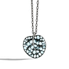 Michael Aram Botanical Leaf 53mm Necklace with Blue Topaz and Diamonds, alternate view