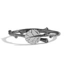 Michael Aram Botanical Leaf Bangle Bracelet with Diamonds - Black Rhodium