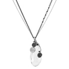 Michael Aram Botanical Leaf Pendant Necklace with Crystal, Diamonds and Spinel