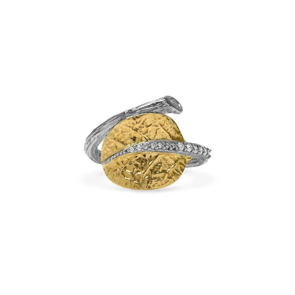 Michael Aram Botanical Leaf Ring with Diamonds — 7