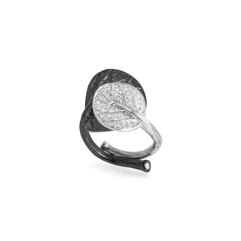 Michael Aram Botanical Leaf Ring with Diamonds, alternate view