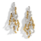 Michael Aram Branch Coral Chandelier Earrings with Diamonds - Gold