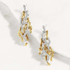 Michael Aram Branch Coral Chandelier Earrings with Diamonds - Gold, alternate view