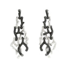 Michael Aram Branch Coral Chandelier Earrings with Diamonds - Silver