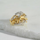Michael Aram Branch Coral Ring with Diamonds - Gold, alternate view
