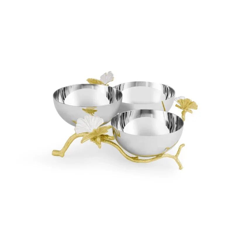 Michael Aram Butterfly Gingko Gold Triple Bowl, alternate view