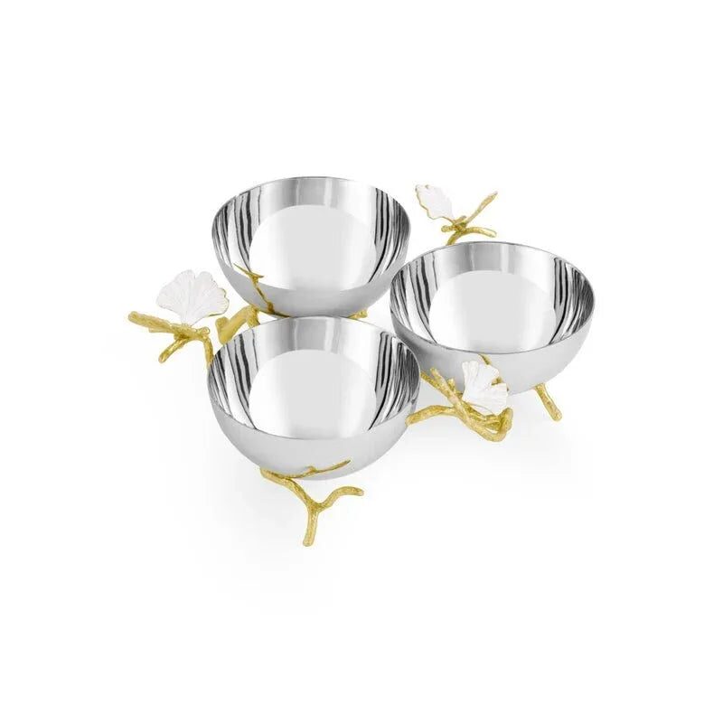 Michael Aram Butterfly Gingko Gold Triple Bowl, alternate view
