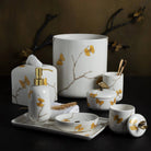 Michael Aram Butterfly Ginkgo Bath Collection - Porcelain Facial Tissue Holder — Small Container