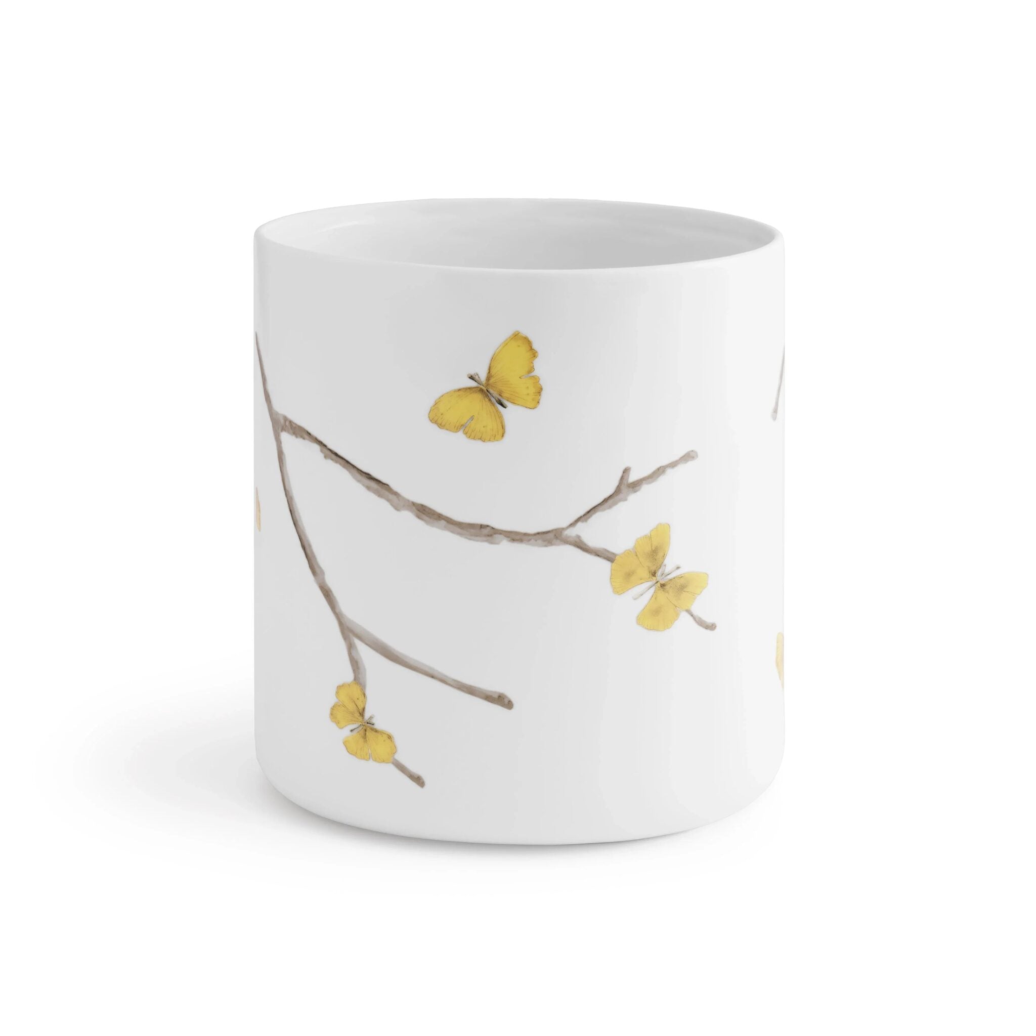 Michael Aram Butterfly Ginkgo Bath Collection Waste Basket - Porcelain Bathroom Accessorie