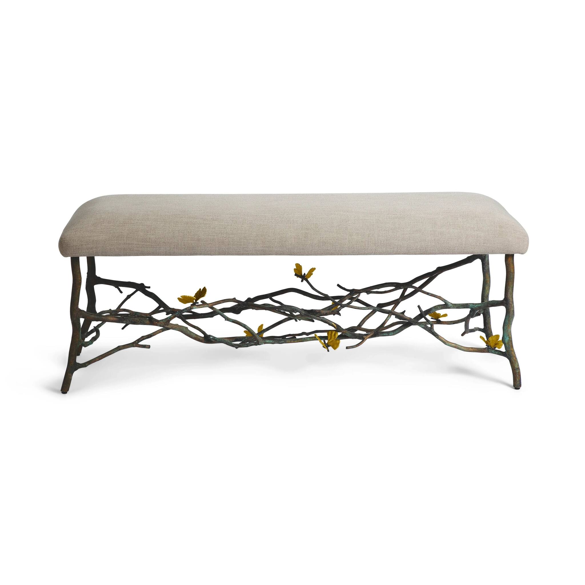 Michael Aram Butterfly Ginkgo Bench Ottoman