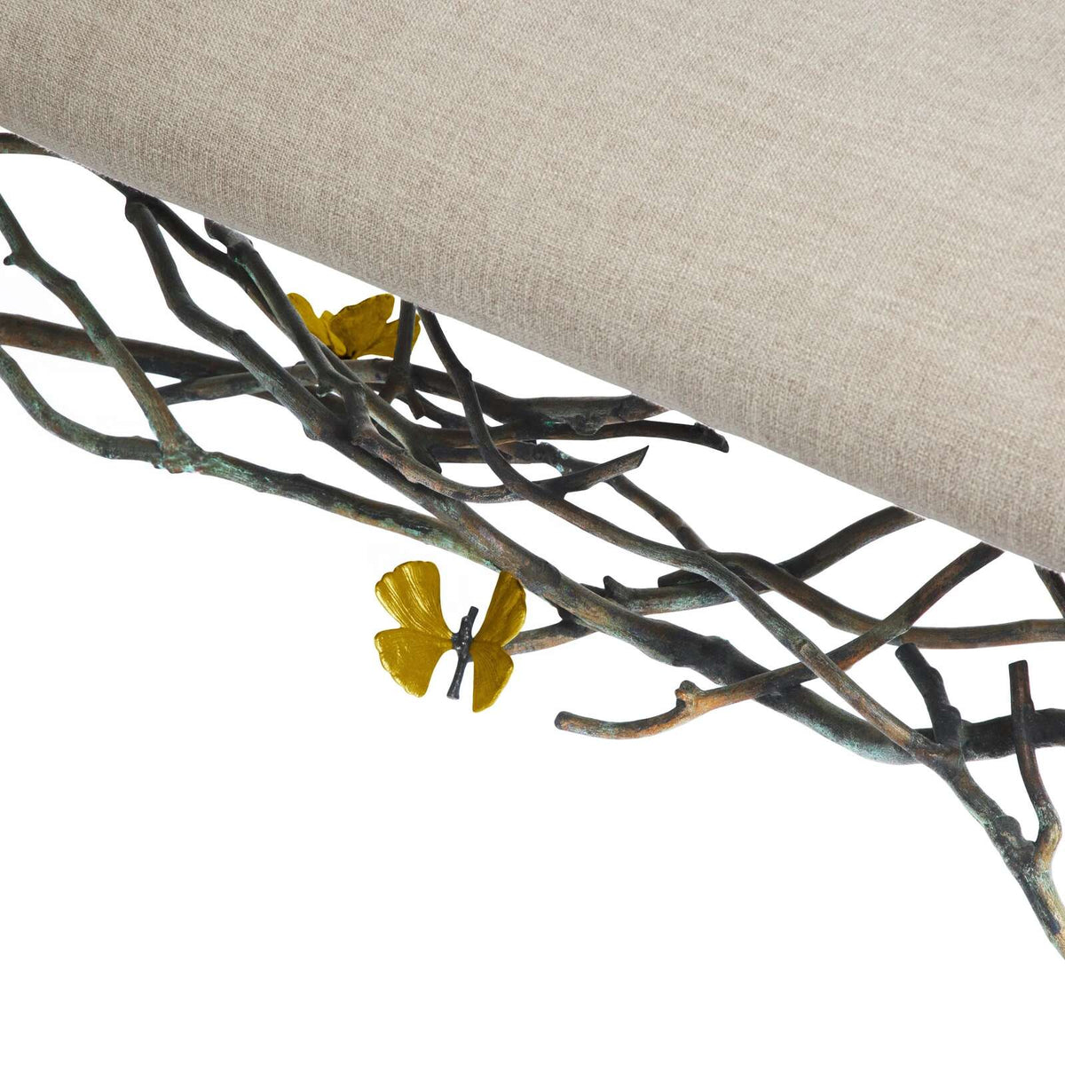 Michael Aram Butterfly Ginkgo Bench Ottoman, alternate view