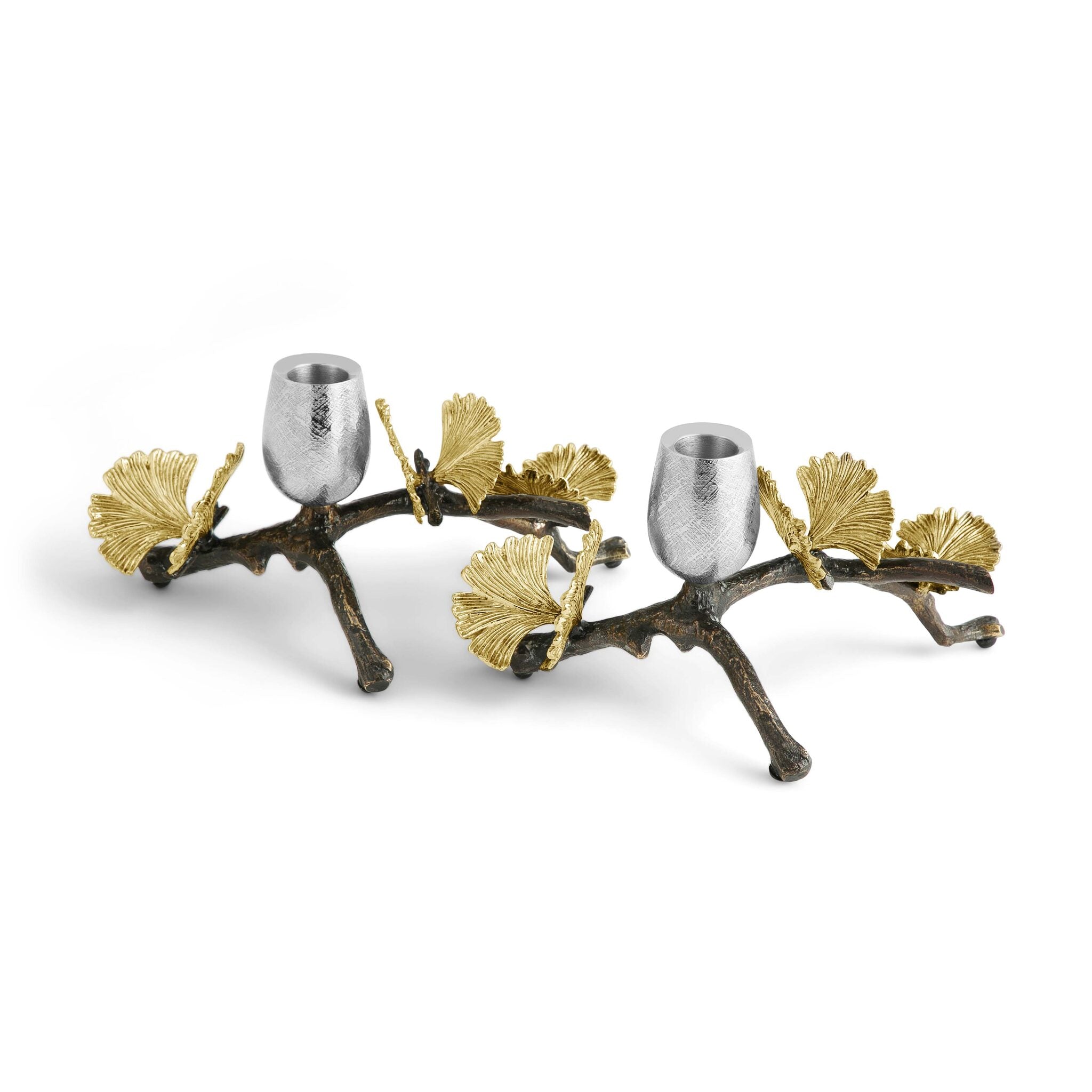 Michael Aram Butterfly Ginkgo Candleholders — Tall