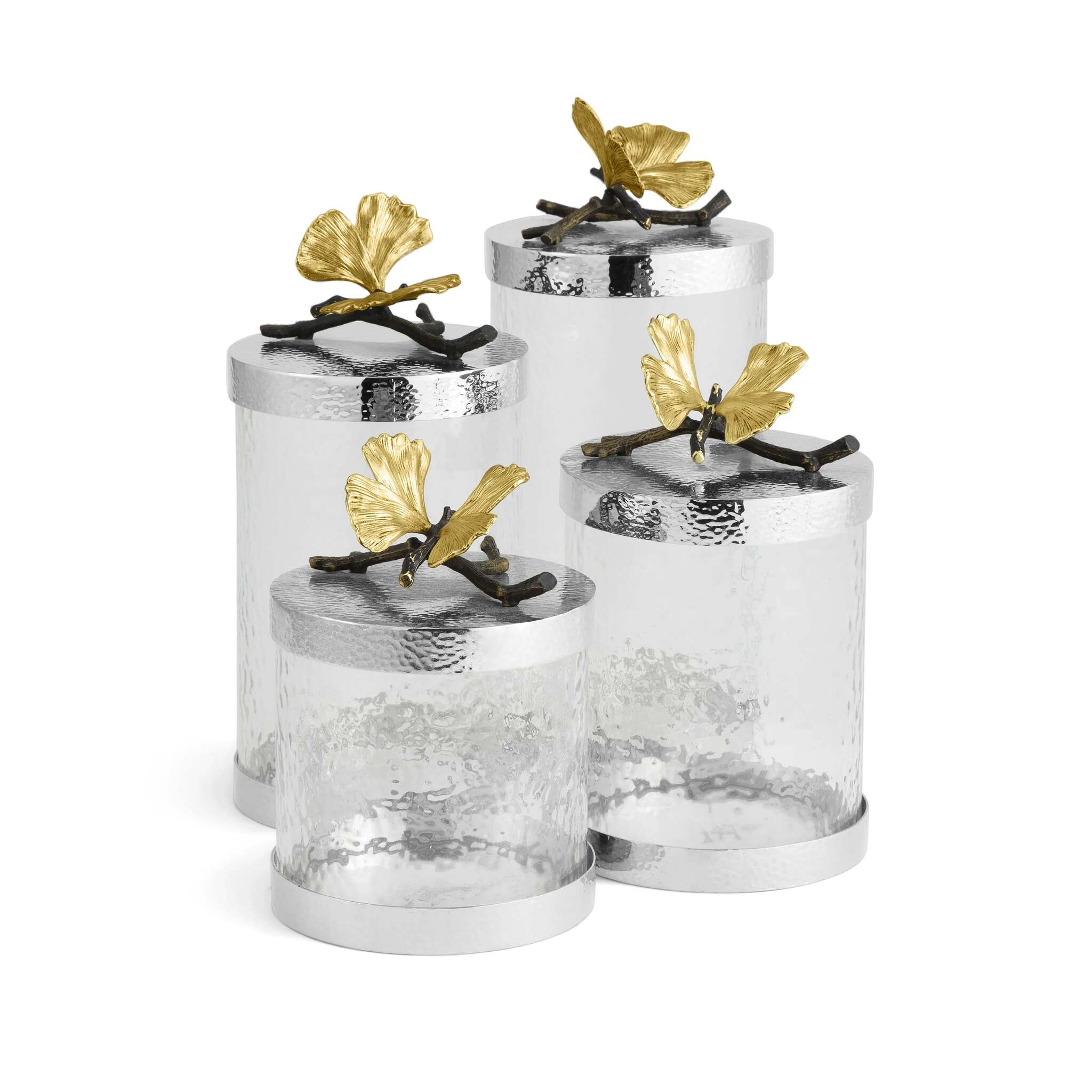 Michael Aram Butterfly Ginkgo Canisters Decorative Jar — SM