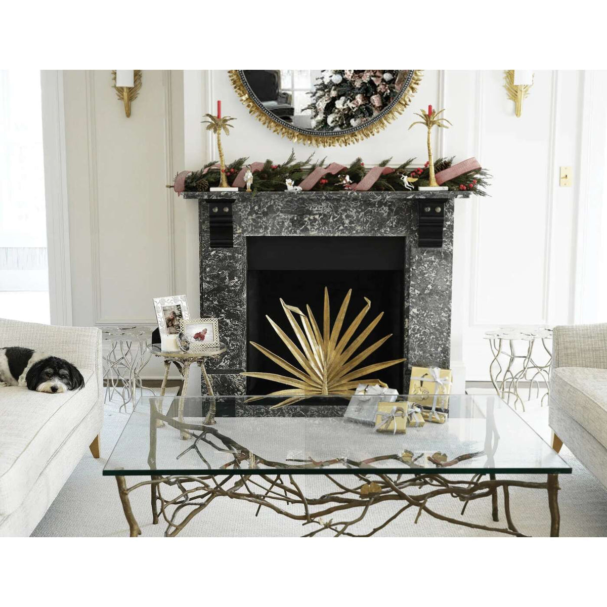 Michael Aram Butterfly Ginkgo Coffee Table, lifestyle view