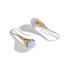Michael Aram Butterfly Ginkgo Earrings with Chalcedony and Diamonds, alternate view